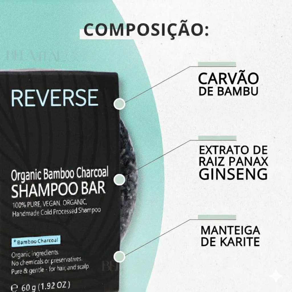 REVERSE® - Sabonete Escurecedor de Cabelo e Barba